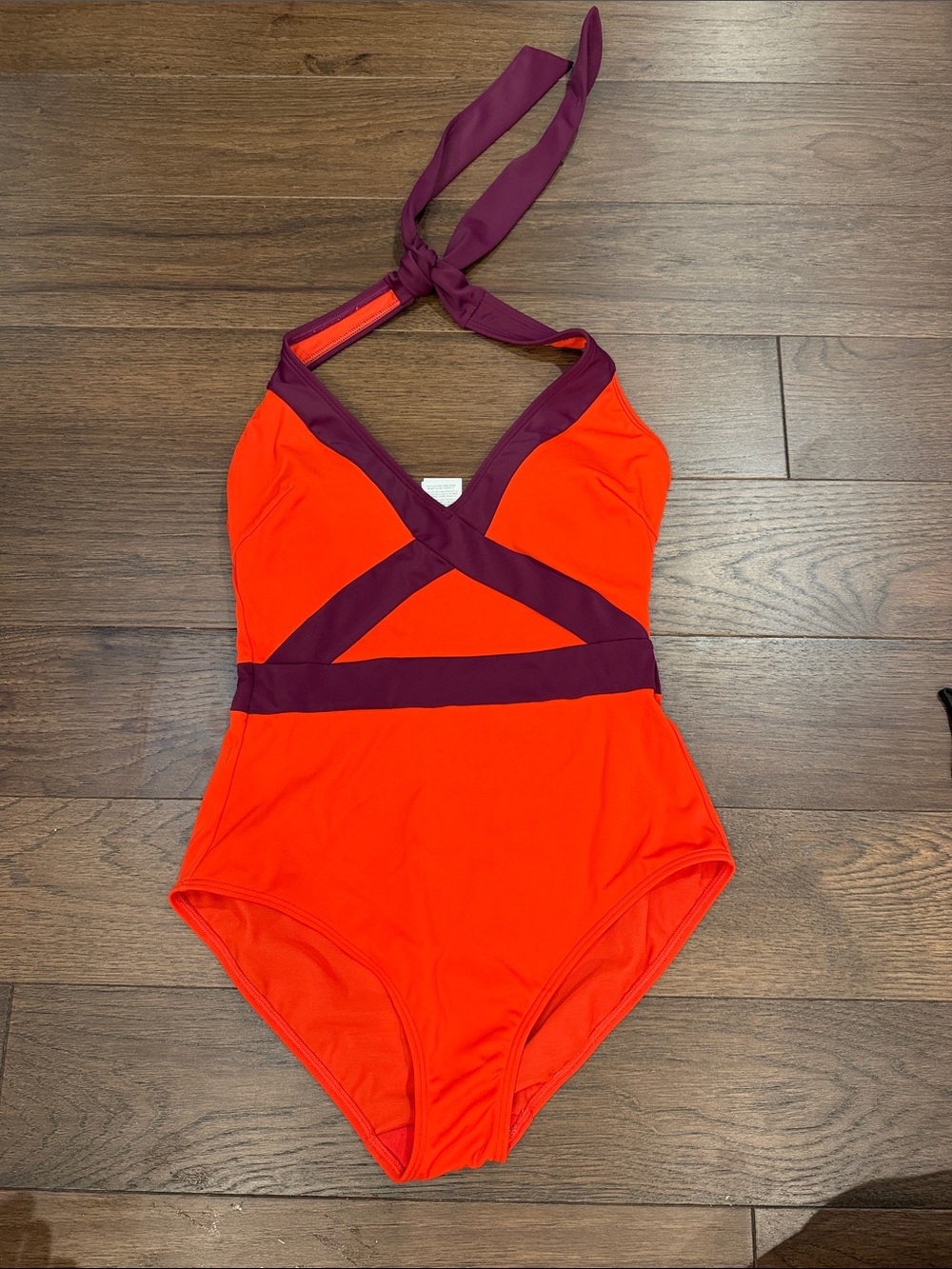 Boden Red/Purple Kefalonia Halterneck One Piece Swimsuit Size 8 - C67-099